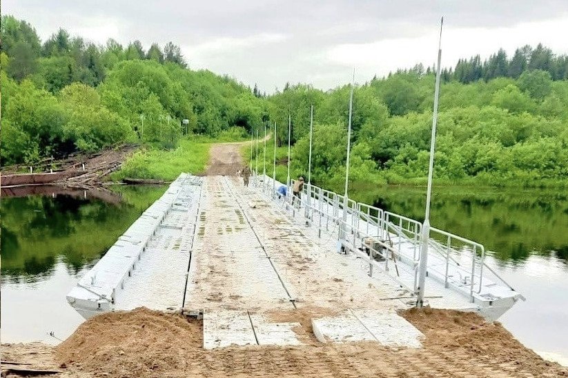 В этом году в Сямженском округе установят новый наплавной мост через реку Кубена