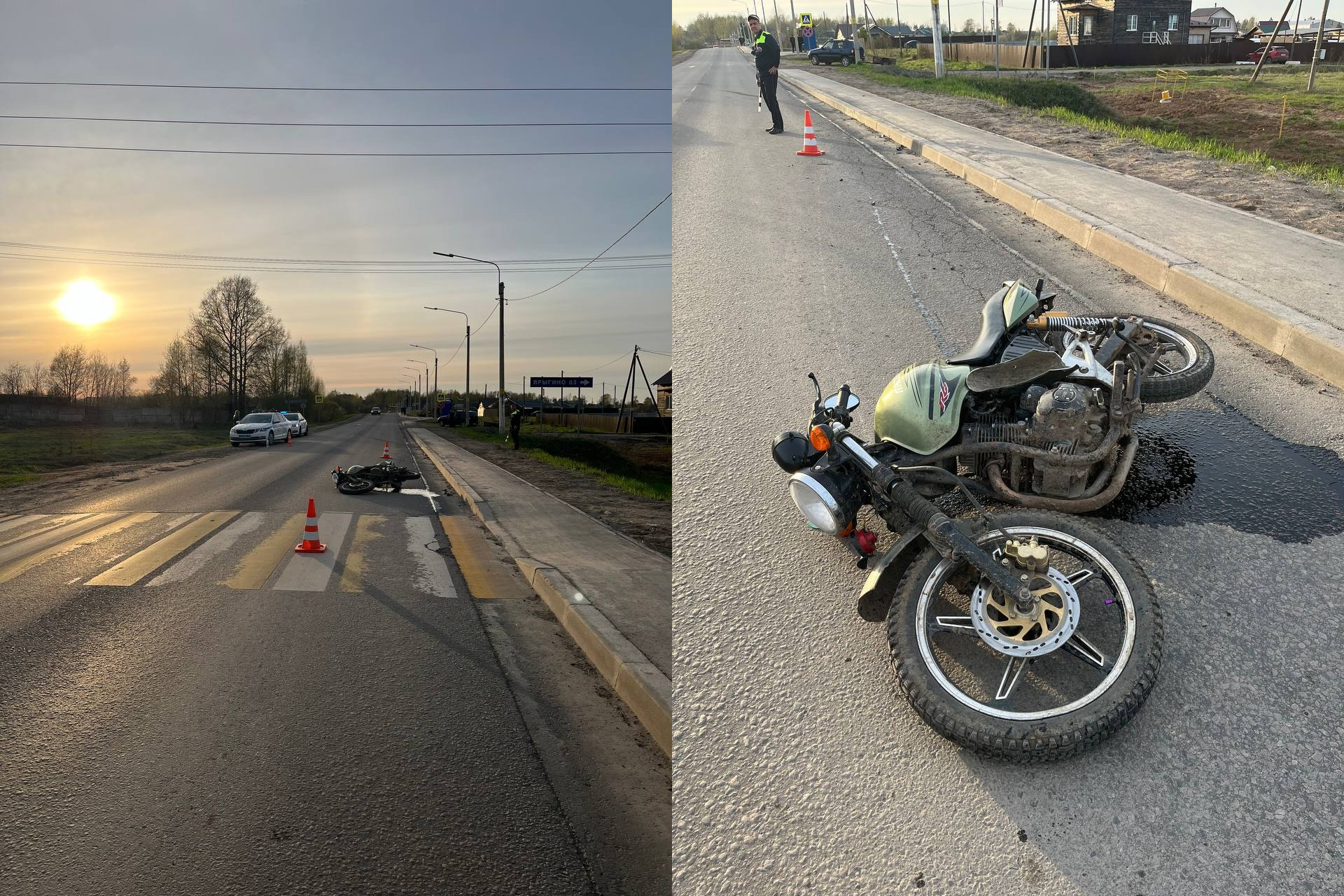В Вологодском округе в ДТП попал 17-летний мотоциклист