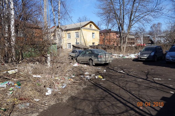 Мусорная свалка в центре Вологды