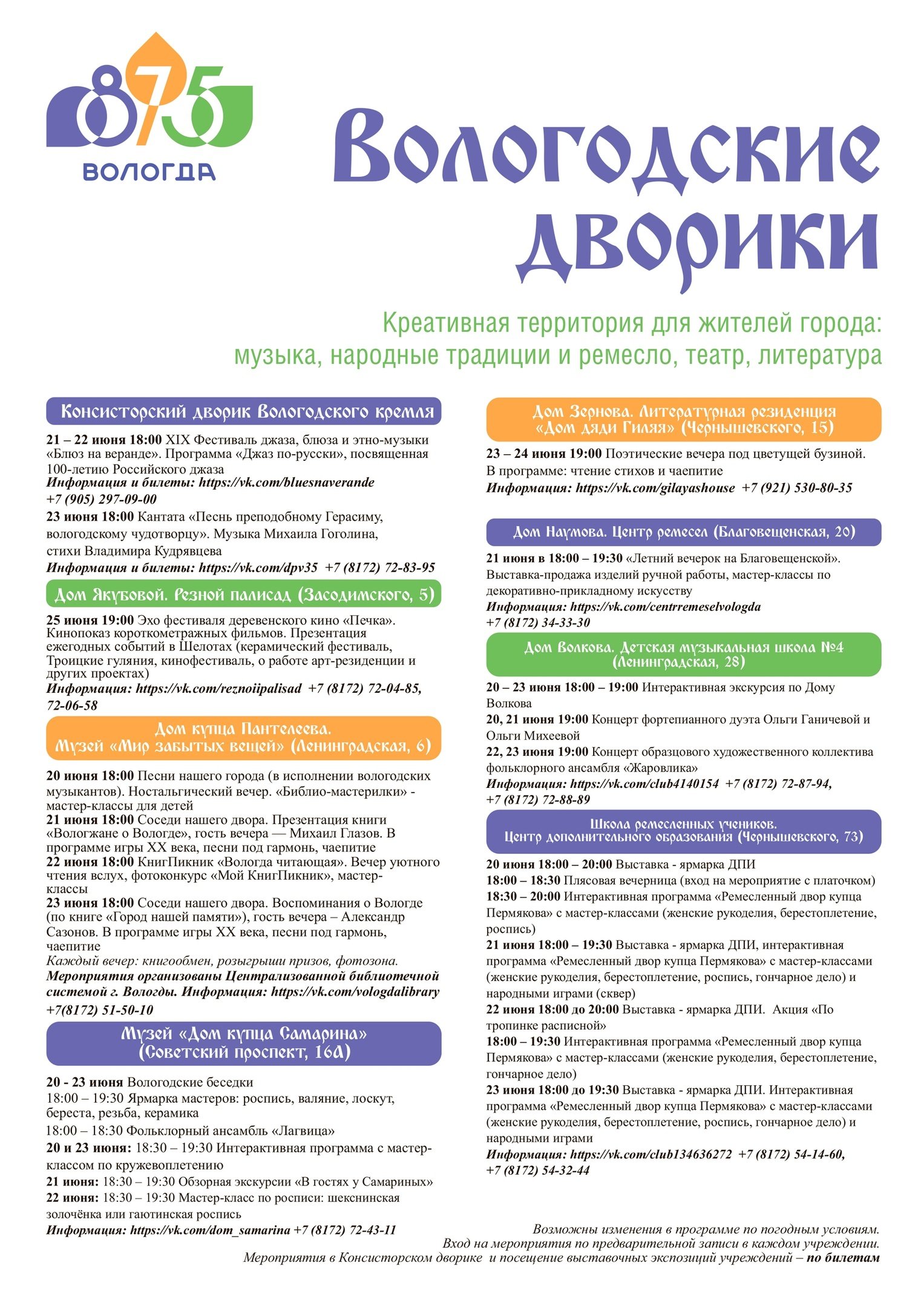 В Вологде пройдет фестиваль «Вологодские дворики» » Онлайн Вологда - о том,  чем живет Вологда