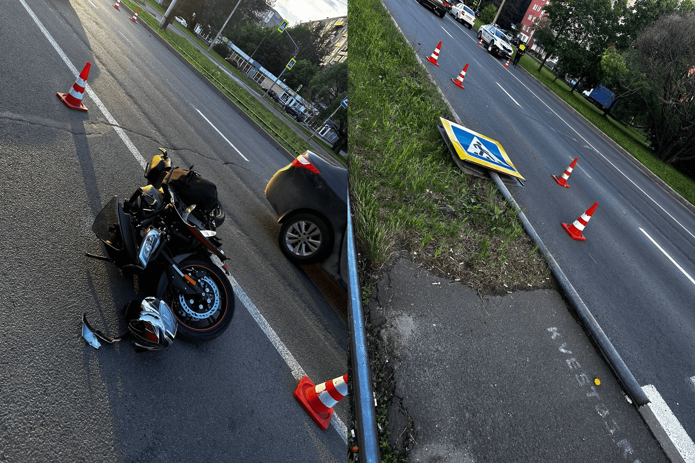 В Череповце мотоциклист получил тяжелую травму головы, врезавшись в  дорожный знак | 07.06.2024 | Вологда - БезФормата