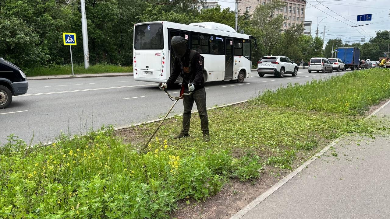 Второй этап покоса травы начался в Вологде » Онлайн Вологда - о том, чем  живет Вологда