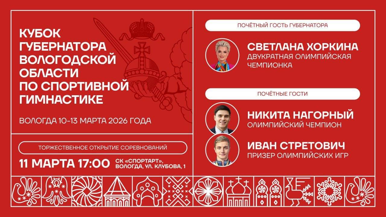 В Вологде впервые за 15 лет примут Кубок губернатора по спортивной гимнастике
