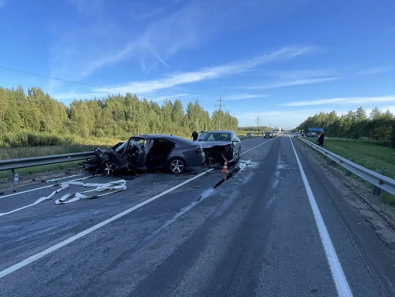 В Череповецком округе в ДТП с участием четырёх машин погибла пожилая женщина